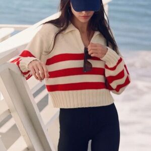 Ciao Lucia Venezia Polo red stripe polo pullover sweater